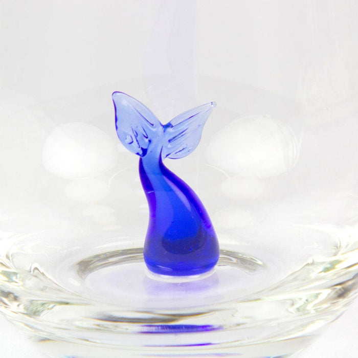 Tumbler with Miniature Glass Whale Tail