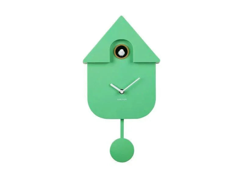 Karlsson Modern Cuckoo Wall Clock - Bright Green