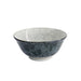 Ceramic bowl with black and white floral dot pattern, ideal for Middle Eastern tableware.