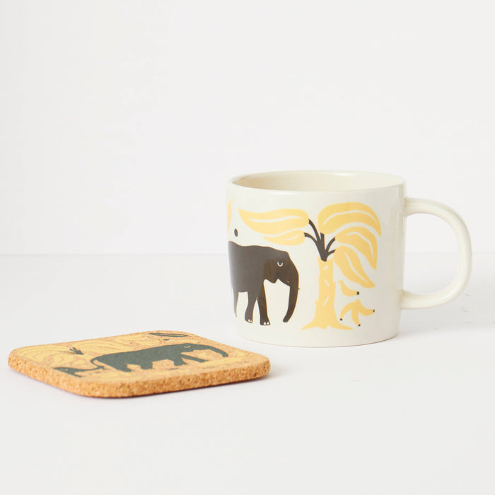 Liga Stoneware Mug - Elephants & Bananas