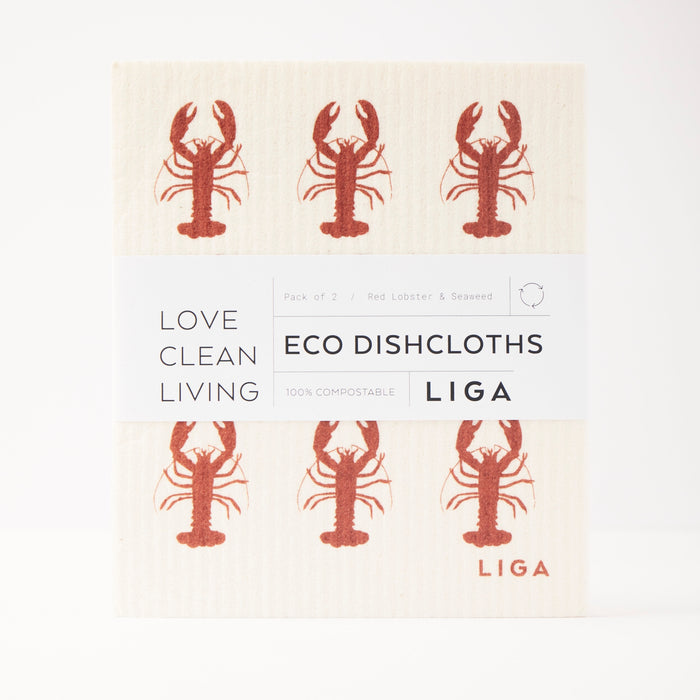 Liga Organic Organic Eco Dishcloths - Lobster & Seaweed