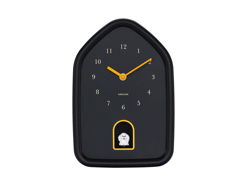 Karlsson Wall Clock Modern Doggy - Black