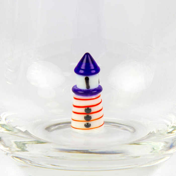 Tumbler with Miniature Glass Lighthouse