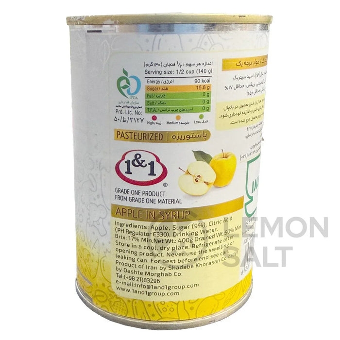 1&1 Apple in syrup (400g) - LemonSalt