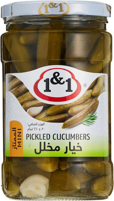 1&1 Mini Pickled Cucumbers (650g)