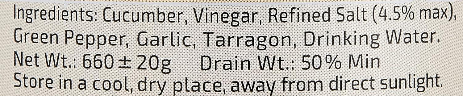 1&1 Mini Pickled Cucumbers (650g)