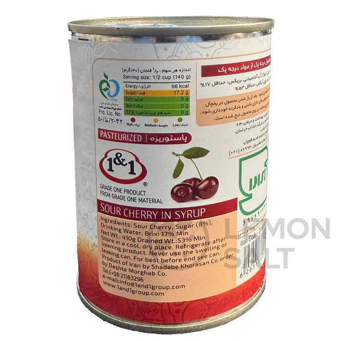 1&1 Sour Cherry in syrup (400g) - LemonSalt