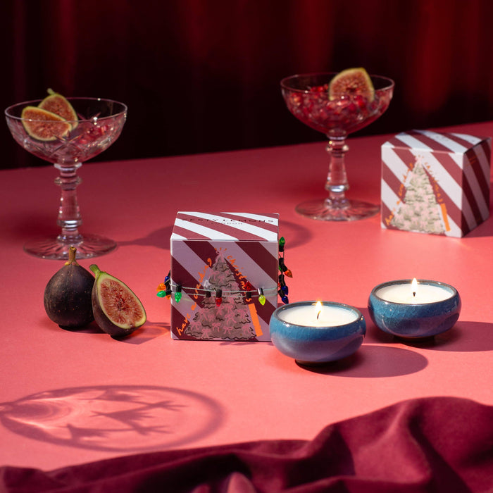 Zesty Lemons Sparkle Season: Cracking Christmas Tea Lights (Box of 2) - Fireside