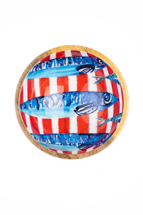 Shoeless Joe Sardine On Red Dip Bowl (17cm)
