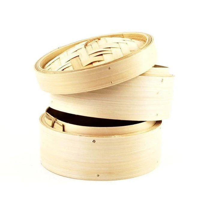 2 Tier Bamboo Steamer With Lid (20cm)