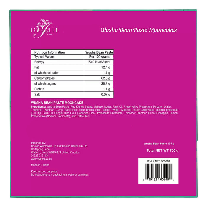 Isabelle Wusha Bean Paste Mooncakes Gift Box (700g)
