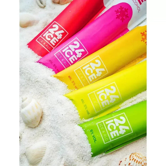 24 Ice Mix Pack Frozen Cocktails Pops (20x65ml) - LemonSalt