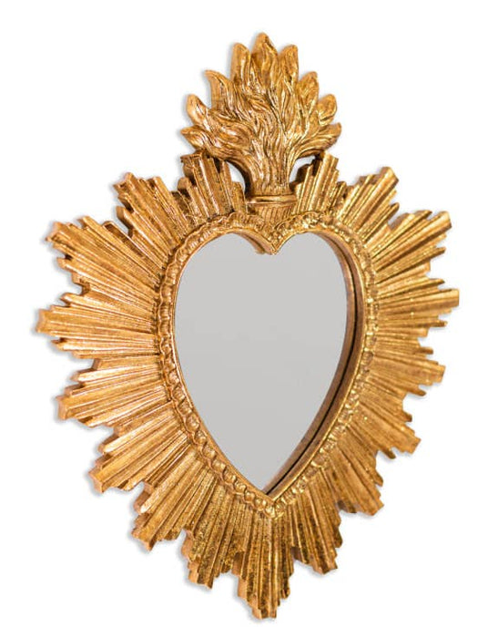 Small Gold Sacred Heart" Mirror"