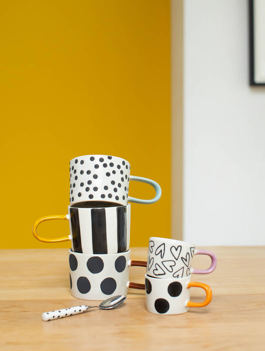 Caroline Gardner Mono Ditsy Spot Mug