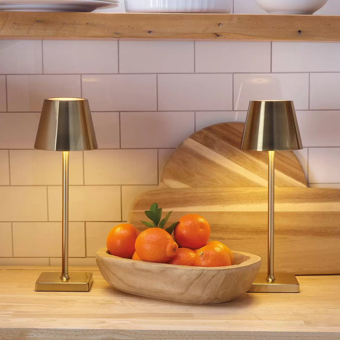 Mikasa Touch Control LED Lamp Set of 2 in Gold