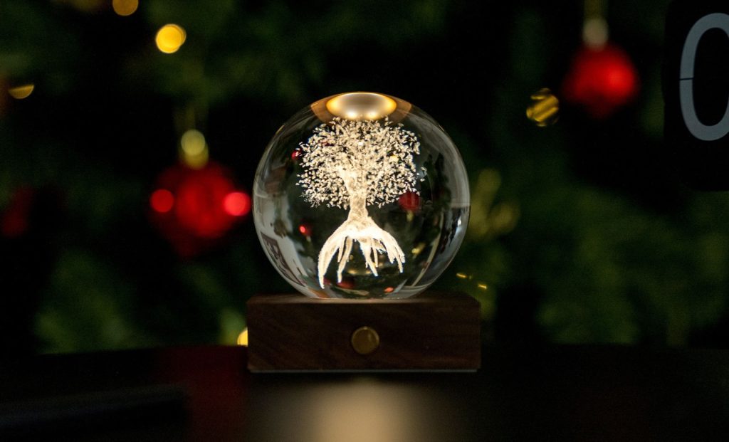 Gingko Amber Crystal Light - Tree of Life