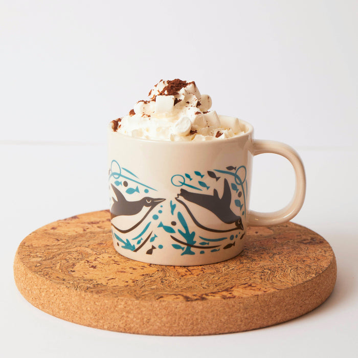 Liga Stoneware Mug - Swimming Penguins