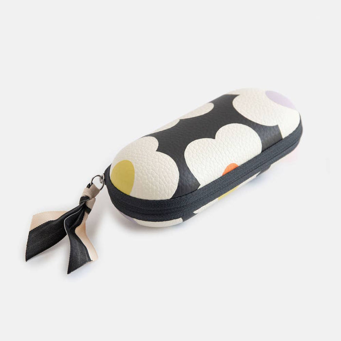 Caroline Gardner Multi Flower Charcoal Zip Glasses Case