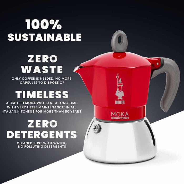 Bialetti Moka Induction - Red (6 Cup)