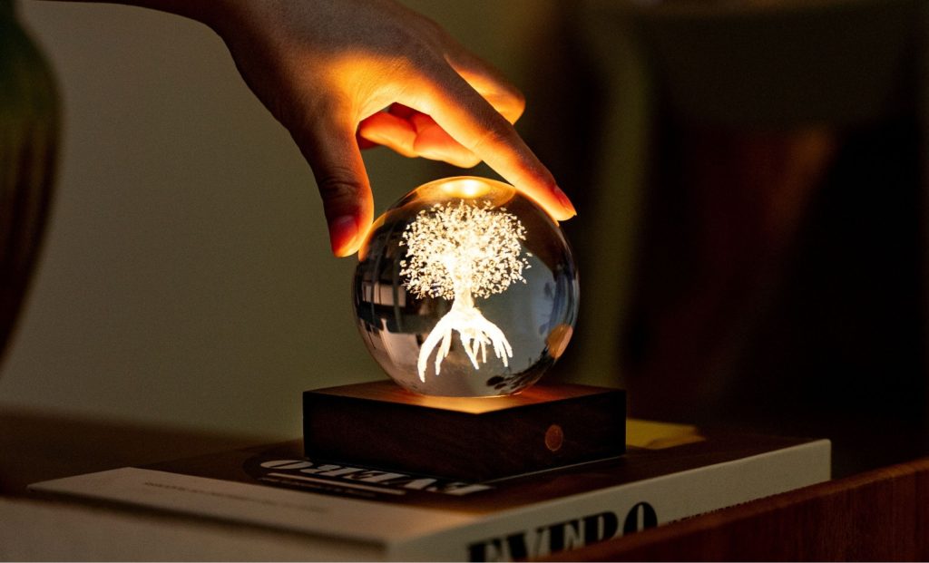 Gingko Amber Crystal Light - Tree of Life