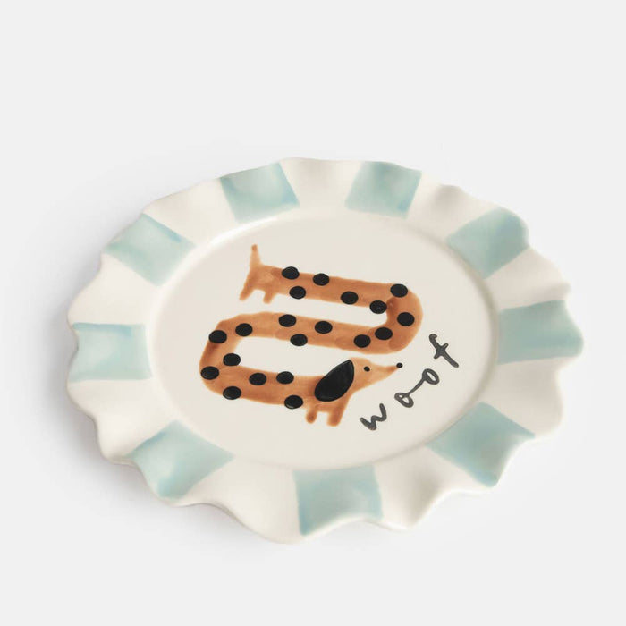 Caroline Gardner Woof Sausage Dog Plate (21.5cm)