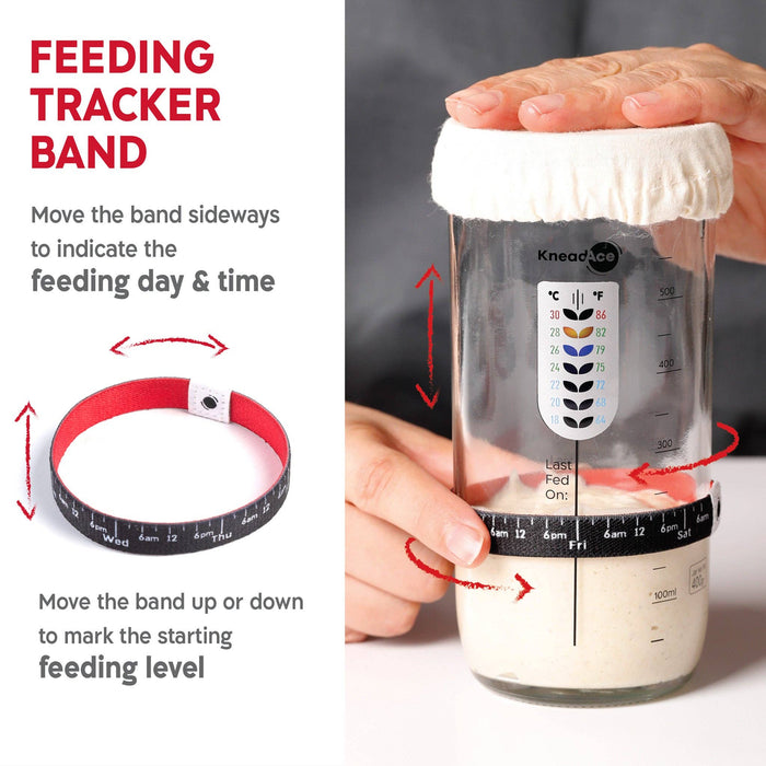 KneadAce Sourdough Kit Jar - Assorted Baskets (24oz)