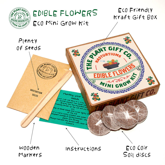 The Plant Gift Co. Edible Flowers Eco Grow Kit