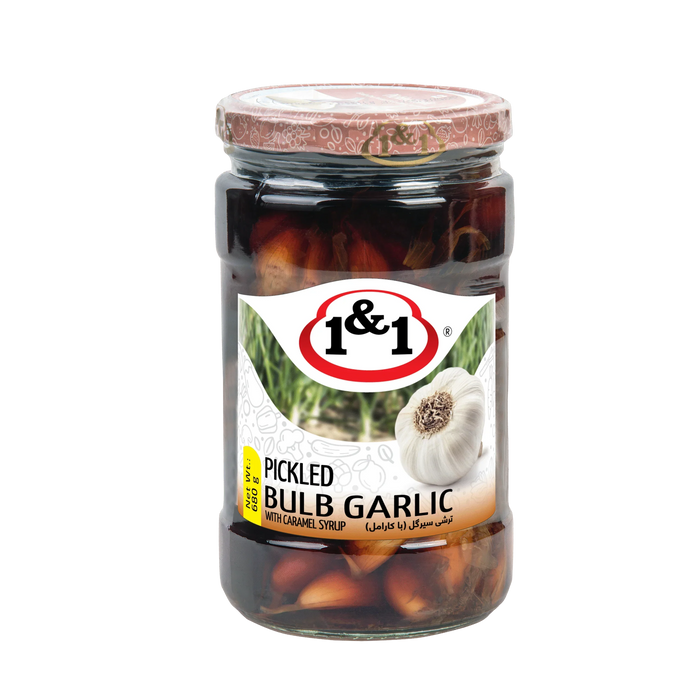 1&1 Pickled Brown Garlic Bulb with Caramel Syrup (680g)