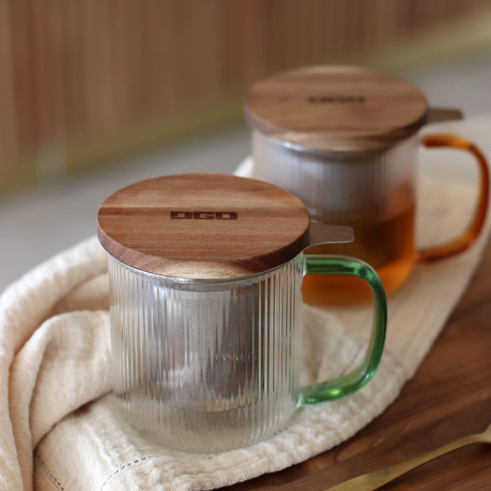 Ogo Living Karl Glass Teapot with Jade Handle (300ml)