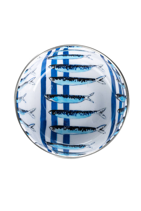 Shoeless Joe Stainless Steel Bowl - Fish Stripes (12cm)