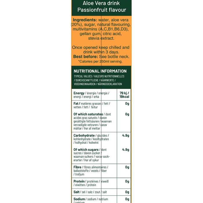 Simplee Aloe Vera Lychee & Passionfruit Drink (12x500ml)