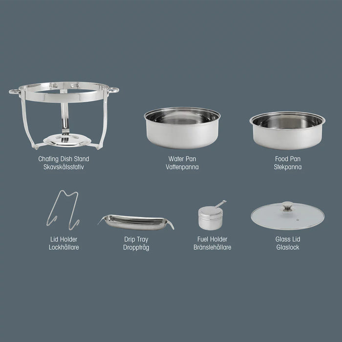 Denmark Round Stainless Steel Chafing Dish (8L)