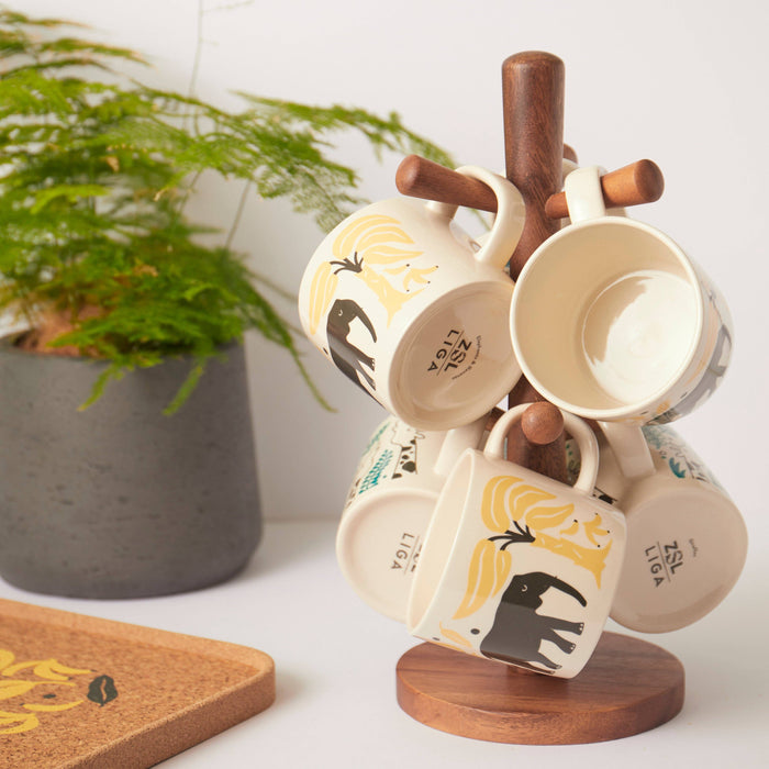 Liga Stoneware Mug - Elephants & Bananas