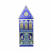 The Silver Crane Winter Festive Houses Speculoos Cookies In Blue Tin (345g)