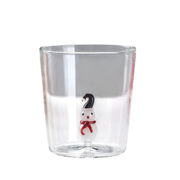 Creative Christmas Glass Cups - Santa