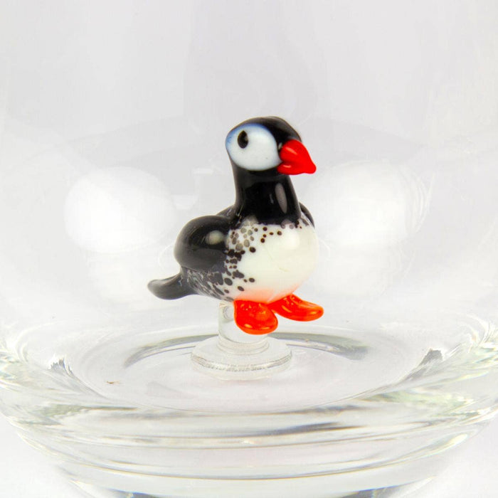 Tumbler with Miniature Glass Puffin