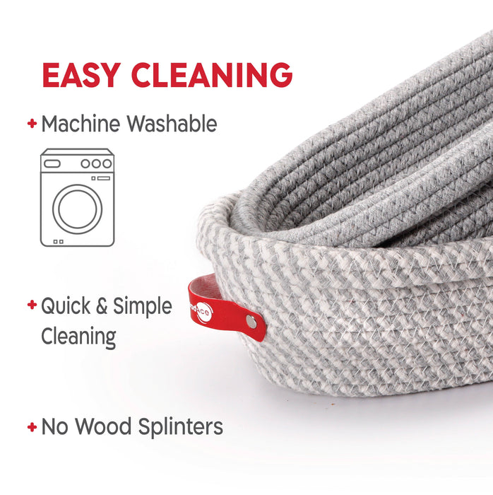 KneadAce Oval Cotton Rope Proofing Baskets Set