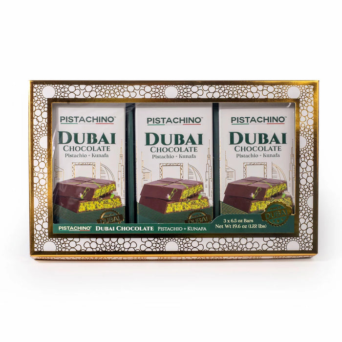 Pistachino Dubai Chocolate Bar Gift Set (3x185g)
