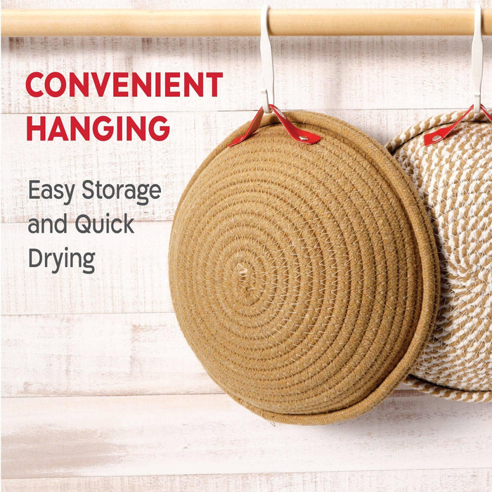 KneadAce Round Cotton Rope Proofing Baskets Set