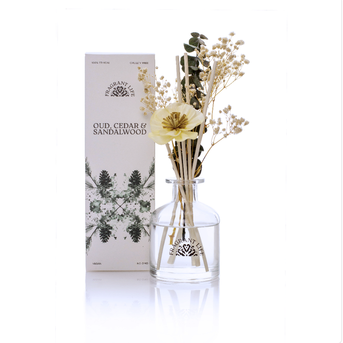 Fragrant Life Oud, Cedar & Sandalwood Bouquet Diffuser (200ml)