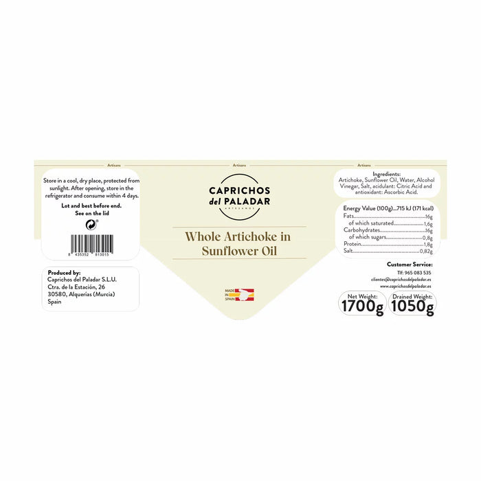 Caprichos Del Paladar Long Stem Whole Artichokes (1.7kg)