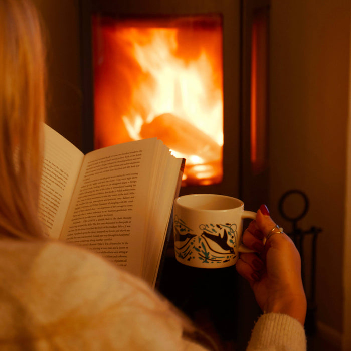 Liga Stoneware Mug - Swimming Penguins