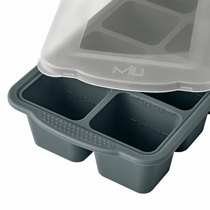 MIU Silicone Freezer Trays with Lids - Gery (5-pack)