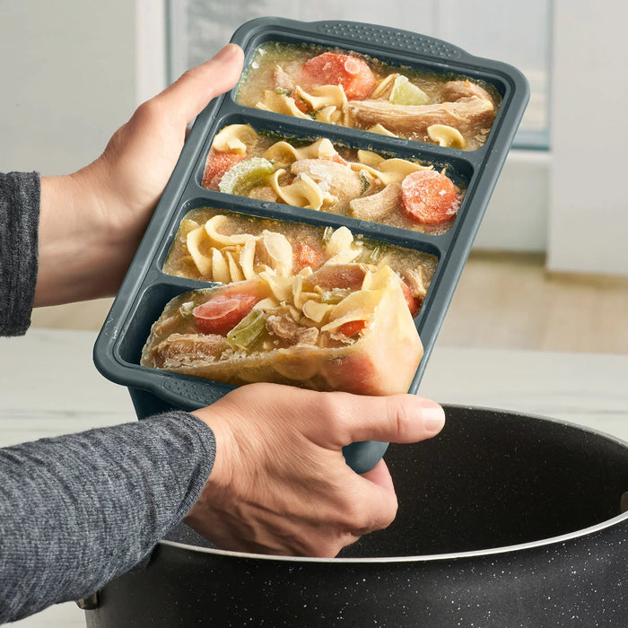 MIU Silicone Freezer Trays with Lids - Gery (5-pack)