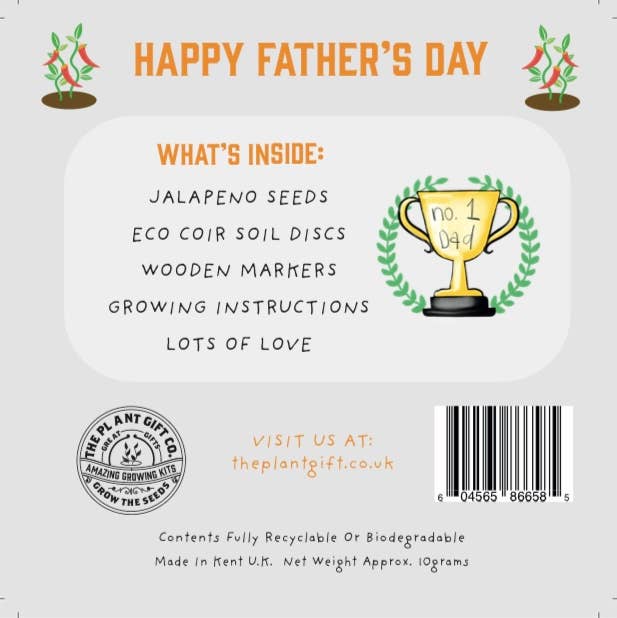 The Plant Gift Co. Happy Father's Day Eco Mini Chilli Grow Kit