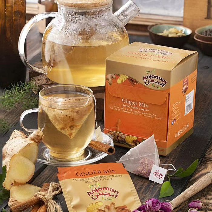 Anjoman Herbal Ginger Mix Tea Bags (12 Bags)