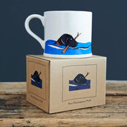 Sweet William Mischievous Mutts Dog Mug - Swimming Black Labrador