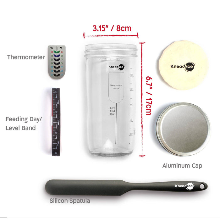 KneadAce Sourdough Kit Jar - Assorted Baskets (24oz)