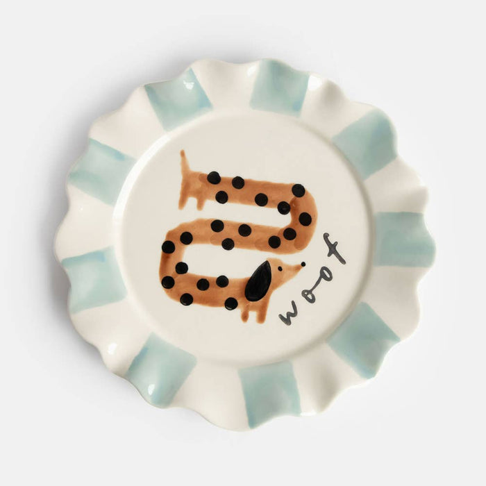 Caroline Gardner Woof Sausage Dog Plate (21.5cm)