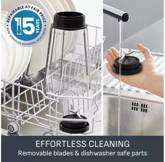 Tefal Blendforce II Glass Jug Blender – 800W Stainless Steel